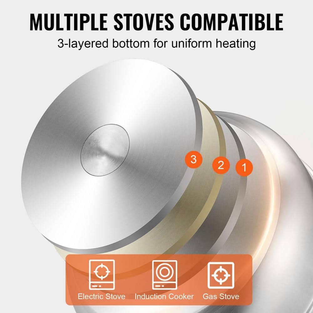 VEVOR VEVOR 3 Quarts Stainless Stee Steamer Pot