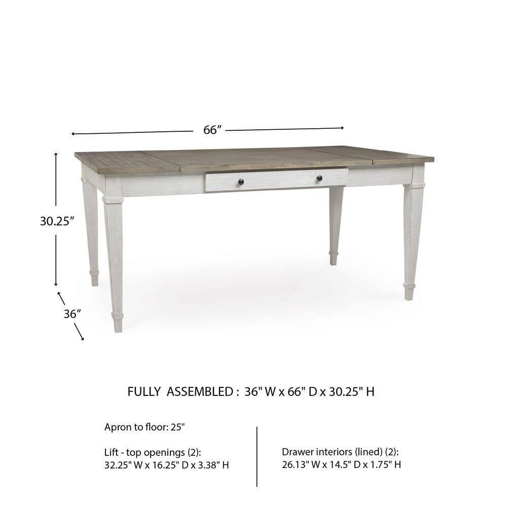 Signature Design by Ashley Casual Skempton Dining Table, White/Light Brown
