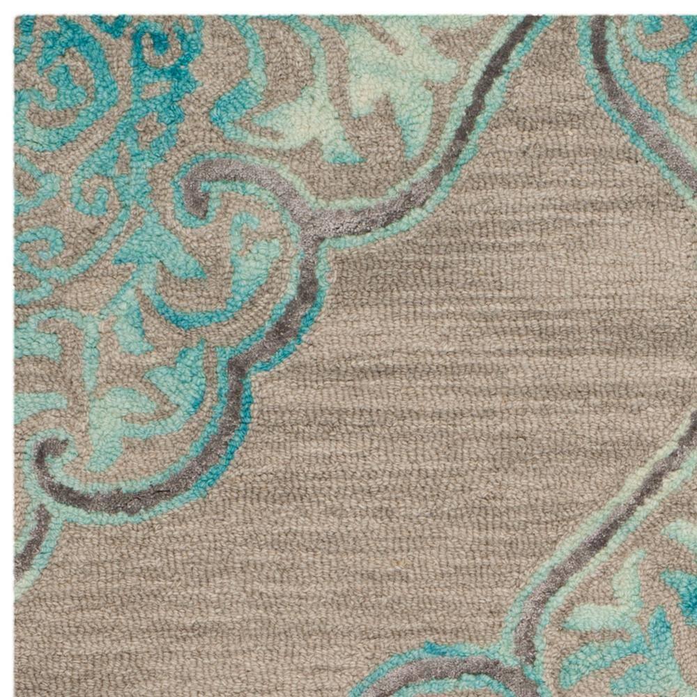 Dip Dye DDY510 Hand Tufted Indoor Accent Rug - Grey/Turquoise - 2'x3' - Safavieh