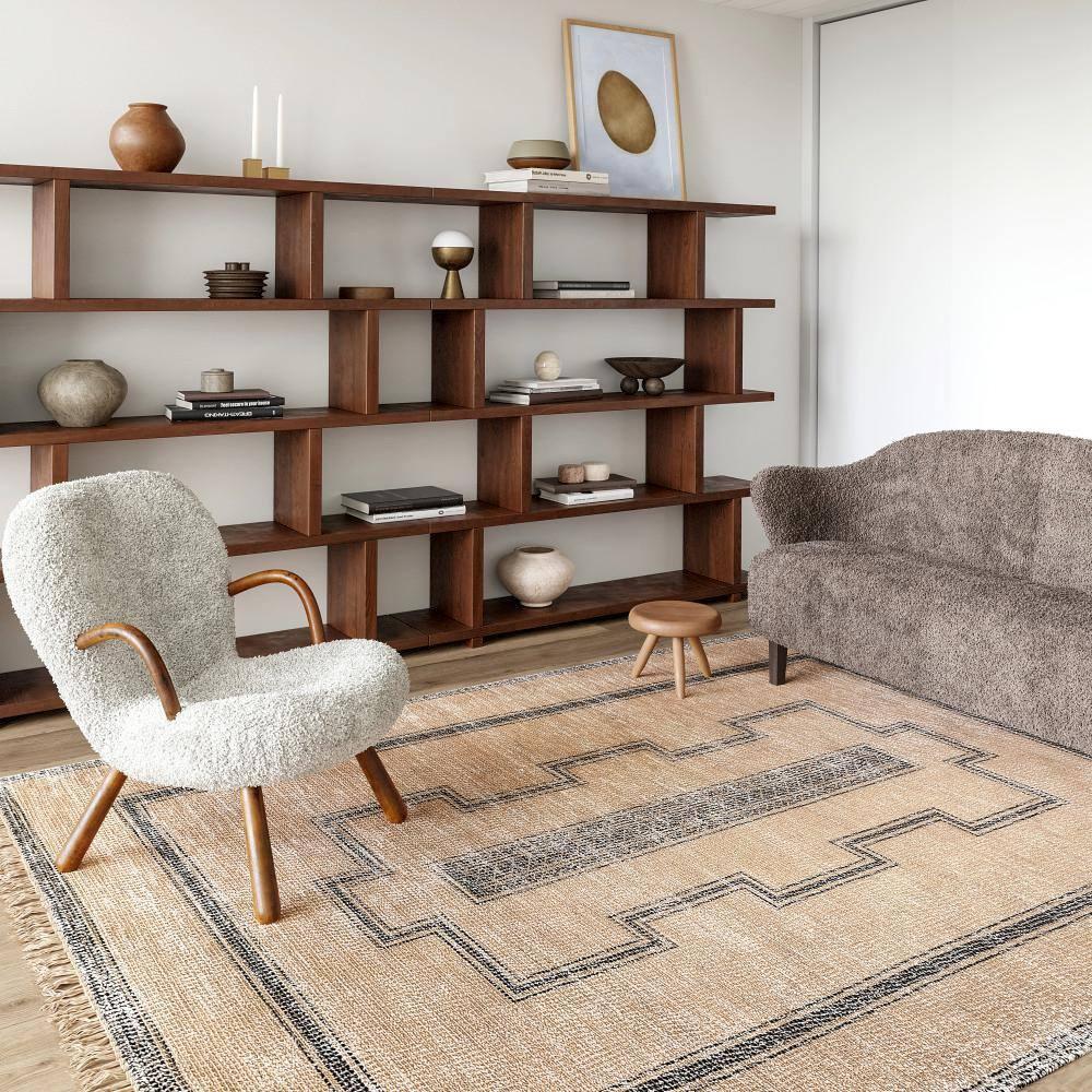 Nuloom Ginger Cotton-Blend Area Rug, 6' x 9', Tan