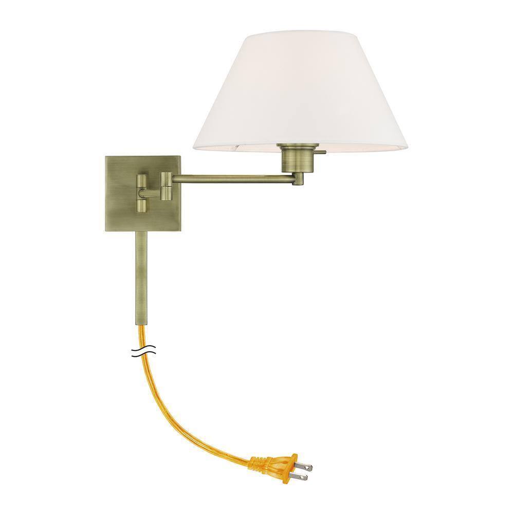Livex Lighting 1 - Light Wall Light in  Antique Brass