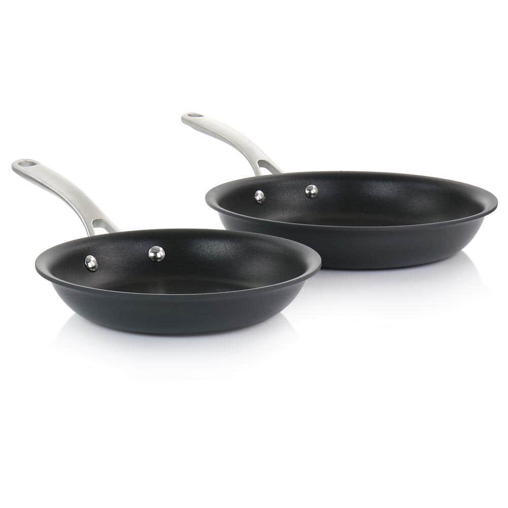 Martha Stewart Bosworth 10 Piece Hard Anodized Nonstick Aluminum Cookware Set - Black