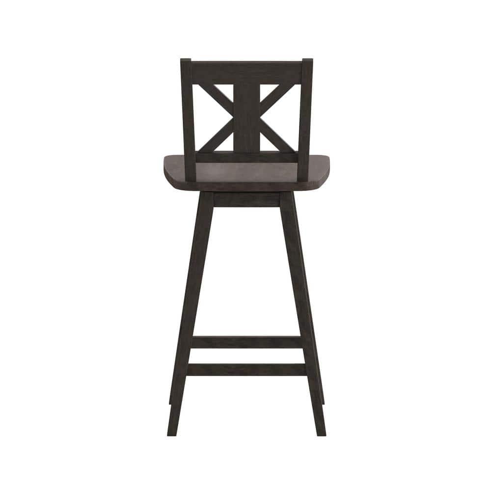 Taylor & Logan Bakersville Modern Farmhouse Wooden Swivel Bar and Counter Stool