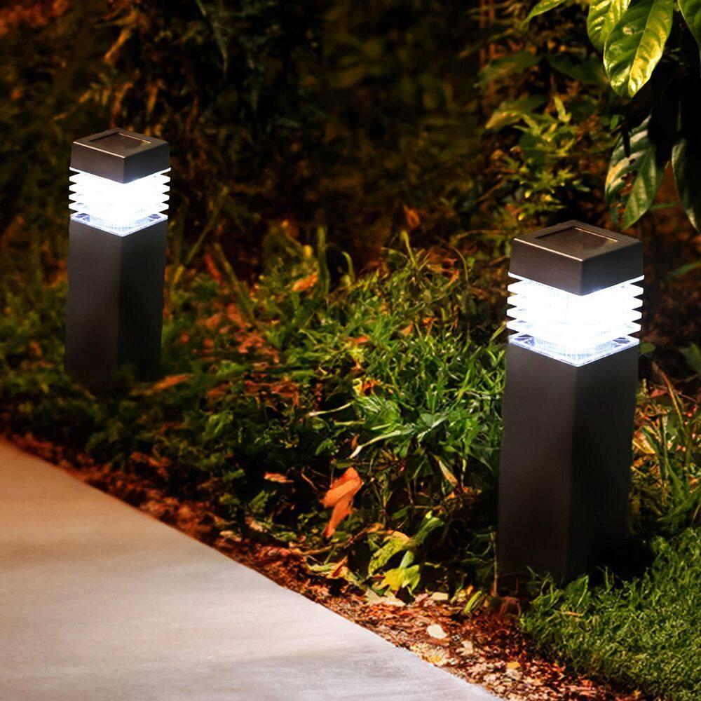 Techko Solar Square Bollard Pathway Lights – Small (4-Pack) (Set of 4)