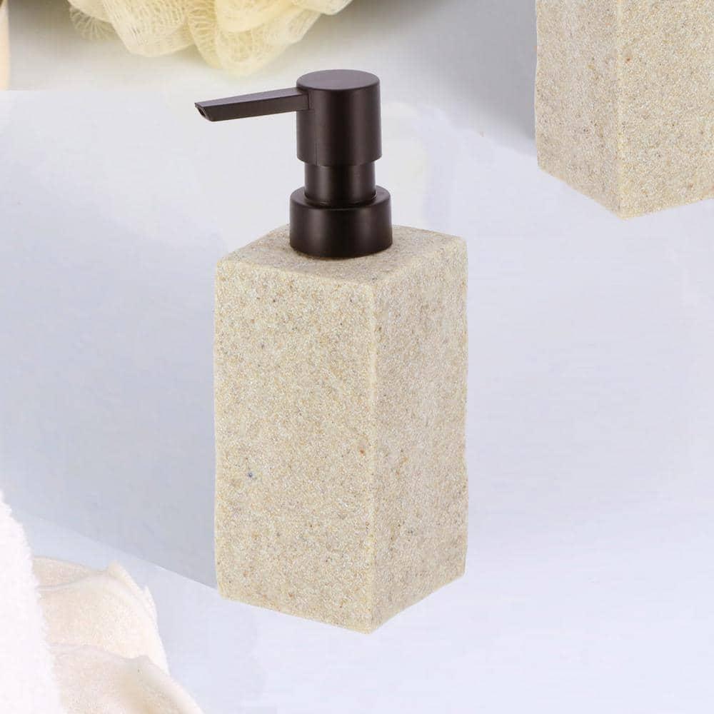 Evideco Stone Bath Square Resin Hand Soap & Lotion Dispenser