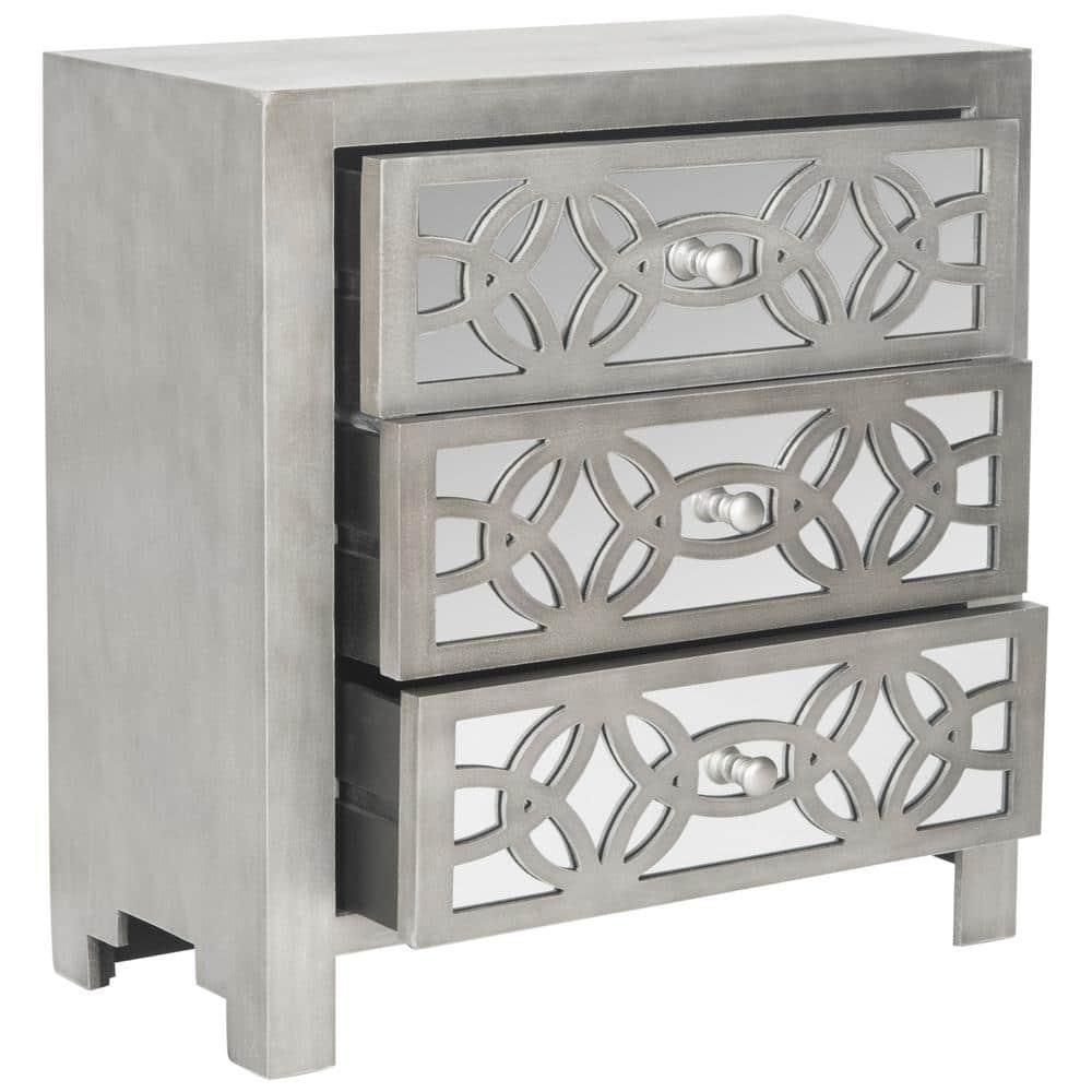 Tasha 3 Drawer Chest - AMH1505 - Grey - Safavieh Couture