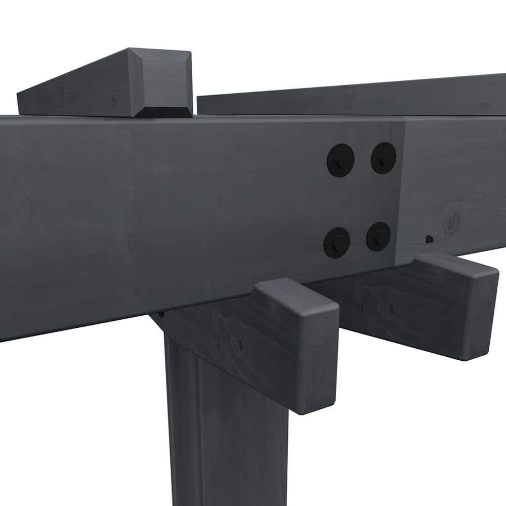 Vita 72" x 90" Wildwood 2 Post Cedar Arbor, Charcoal, VA68896