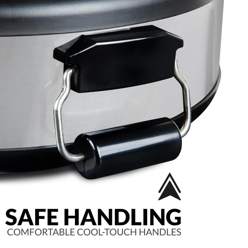 Mega Chef Triple Round Oval 1.5 Quart Stainless Steel Cooker Buffet