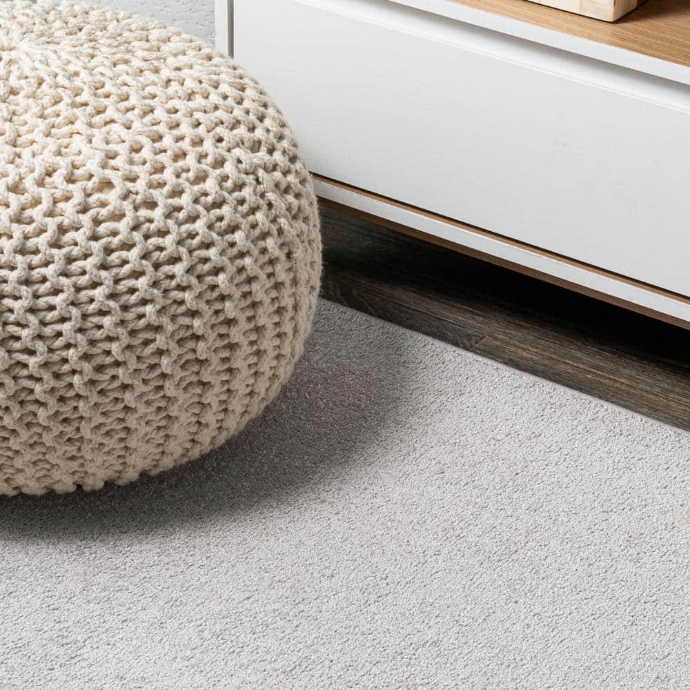 5'x5' Haze Solid Low-Pile, Ivory - JONATHAN Y