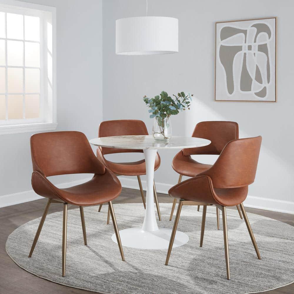 19.25'' H Faux Leather Upholstered Side Chair