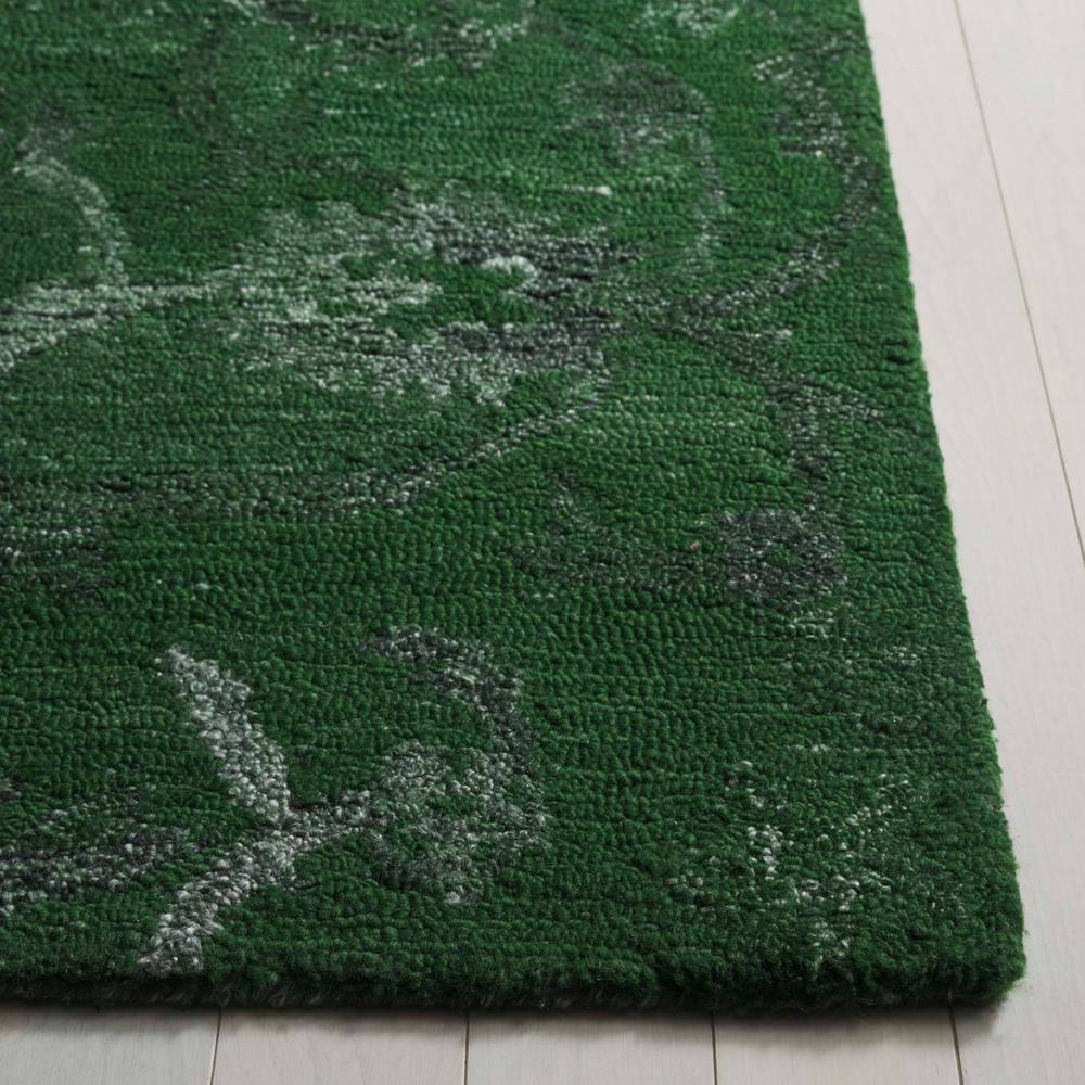 Anatolia AN401 Handmade Tufted Area Rug - Dark Green - 4' X 6' - Safavieh