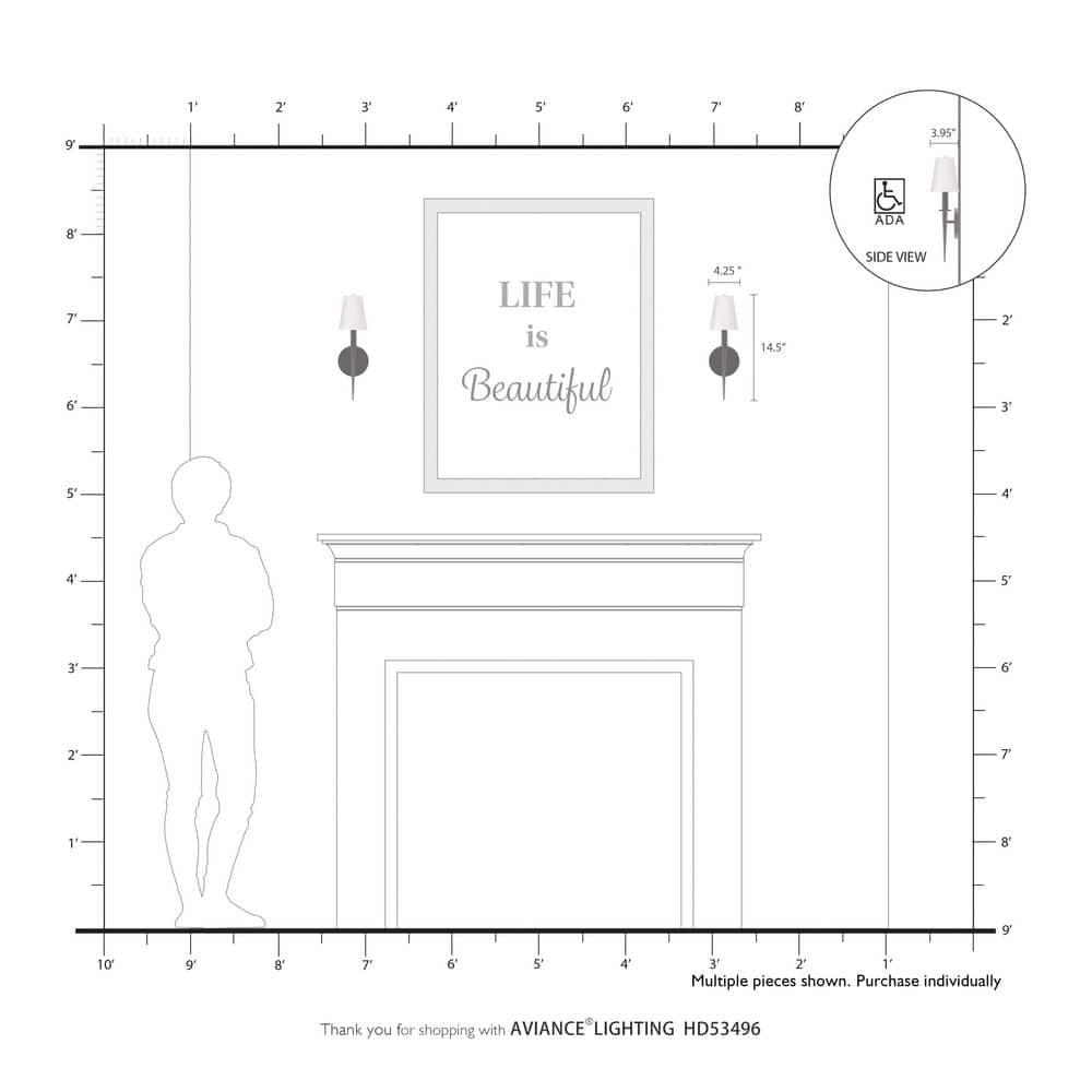 Livex Lighting Witten 1 - Light Wall Light in  Antique Brass