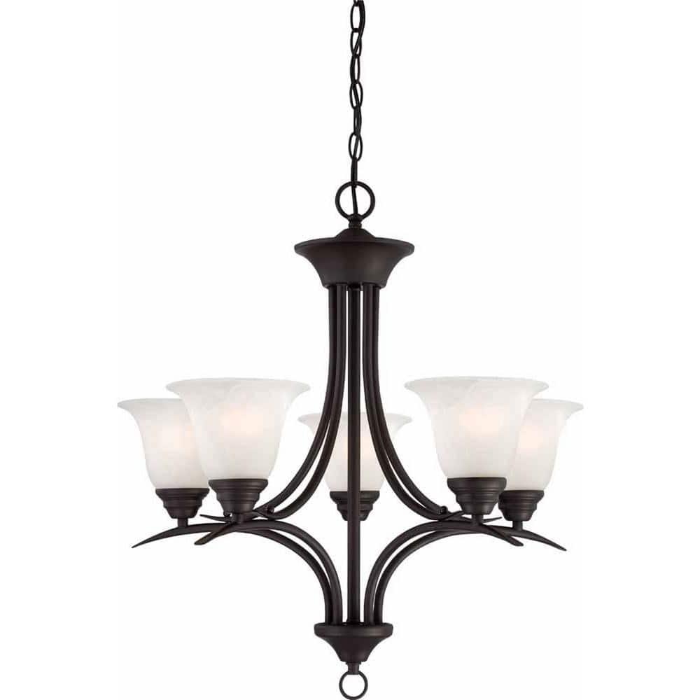 V5475-79 Trinidad 5-Light Chandelier, Antique , 23.75" x 23.75" x 24.5"