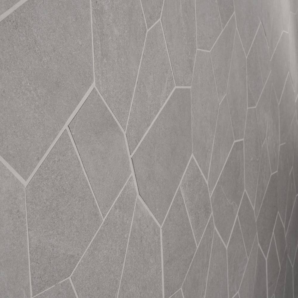 Monolith 11.81 In. X 19.68 In. Organic Pattern Matte Porcelain Mosaic Floor And Wall Tile (1.55 Sq. Ft. / Each)