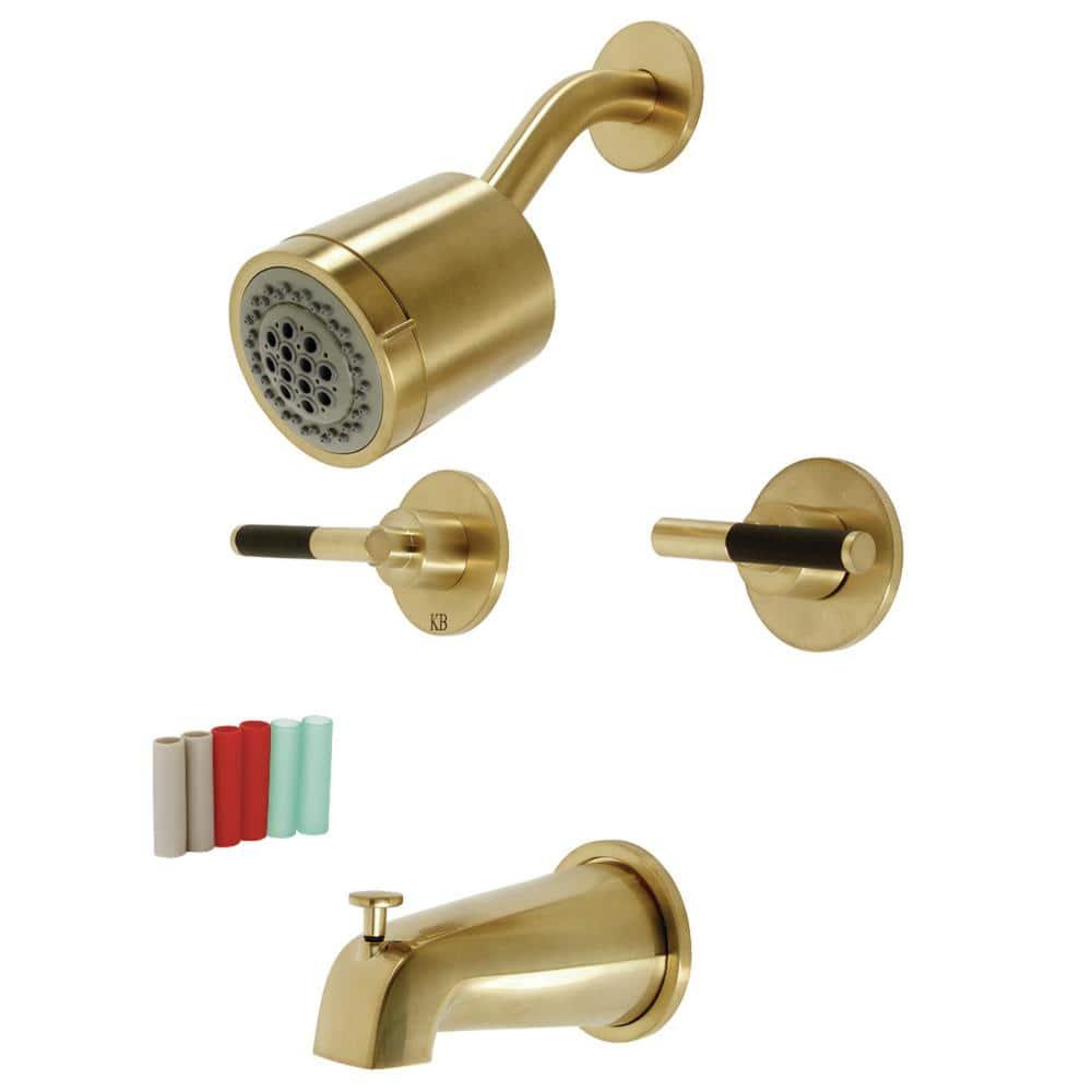 Kingston Brass Kaiser Double-Handle Tub and Shower Faucet