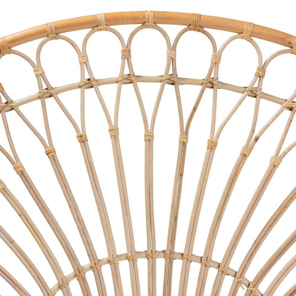 bali & pari Bohemian Natural Brown Rattan Queen Size Standalone Headboard
