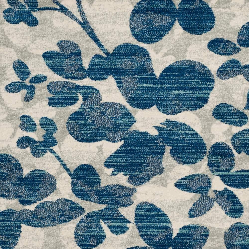 Evoke EVK236 Power Loomed Area Rug - Grey/Light Blue - 6'7"x9' - Safavieh.