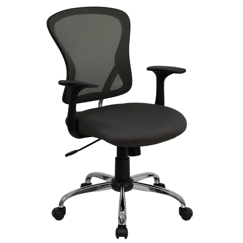 Flash Furniture Mid-Back Mesh Swivel Task Office Chair with Chrome Base and Arms