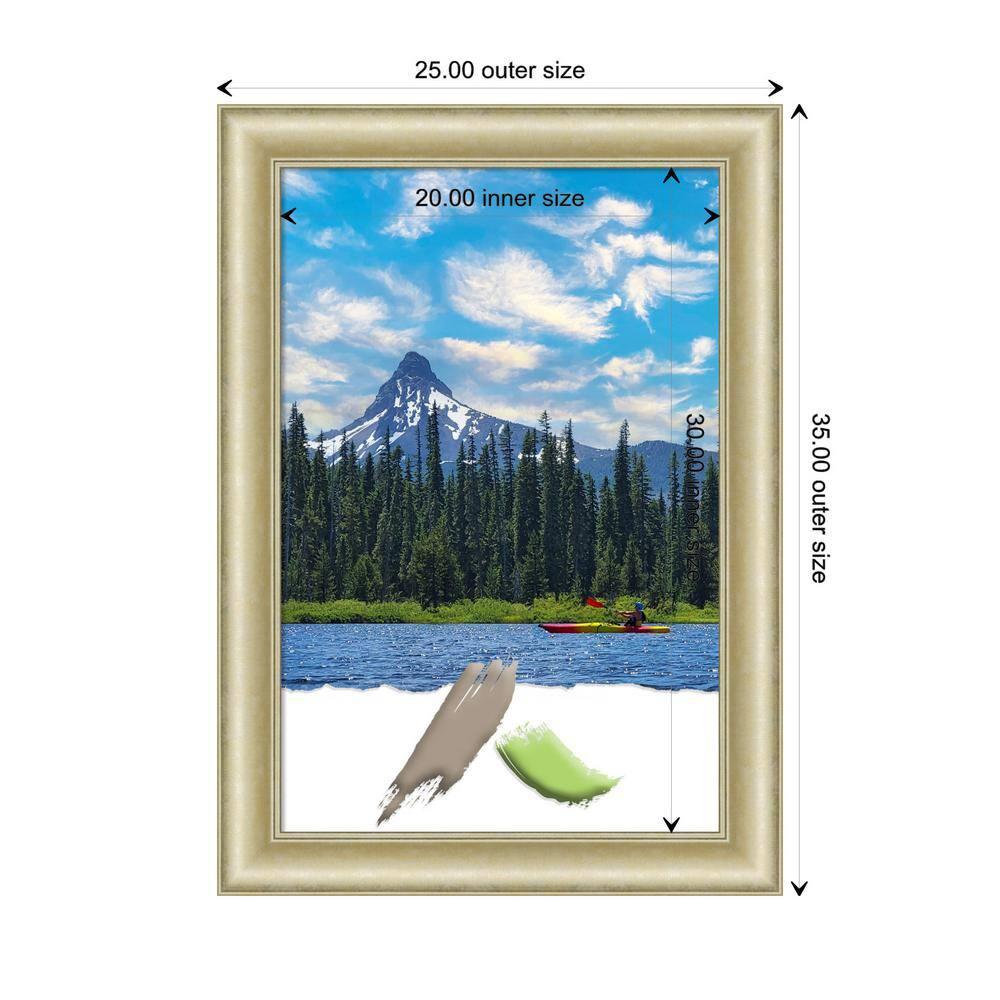 Amanti Art Textured Light Gold Picture Frame Opening Size 20x30 in.