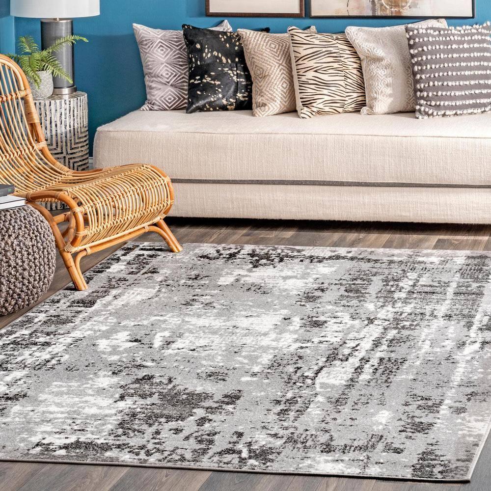 nuLOOM Rosalind Abstract Contemporary Accent Rug, 3' x 5', Gray