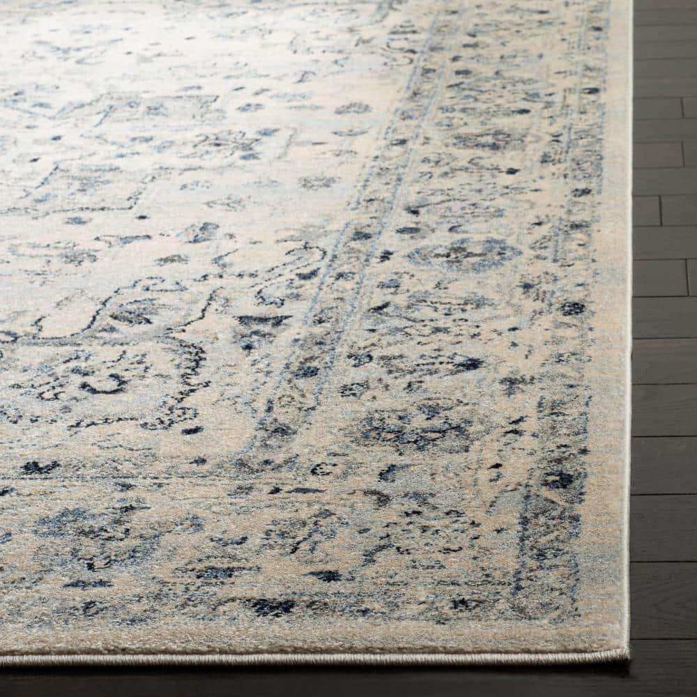 Charleston CHL411 Loomed Indoor Area Rug - Ivory/Light Blue - 6'7"x6'7" - Safavieh