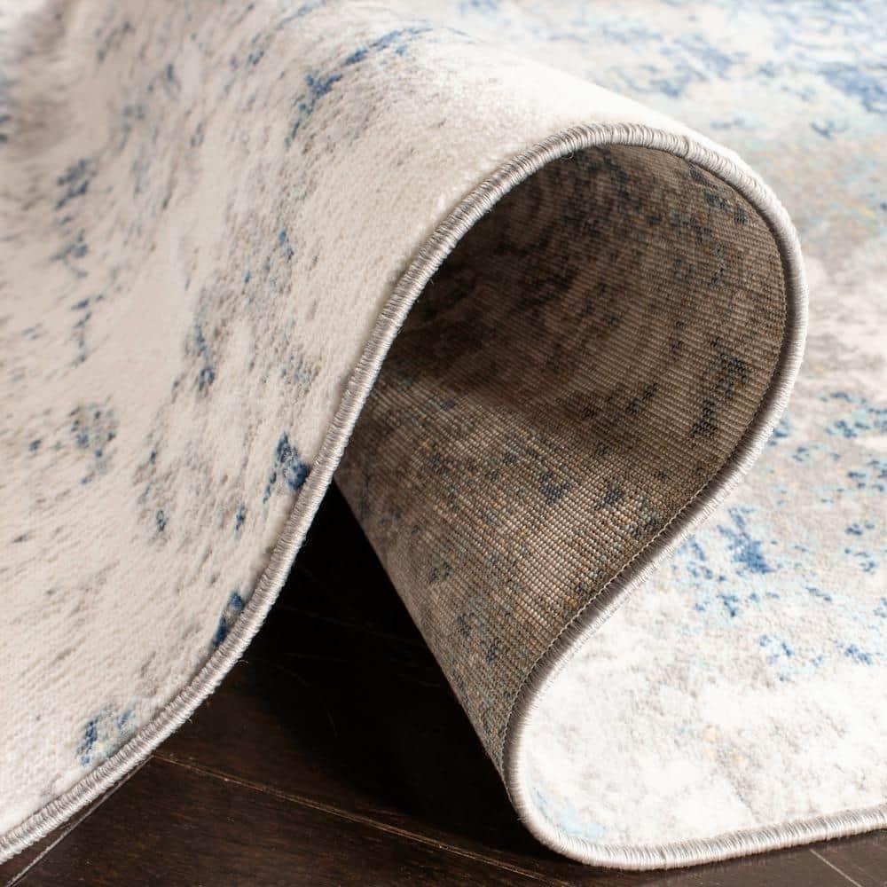 Brentwood BNT822 Power Loomed Area Rug - Light Grey/Blue - 8'x10' - Safavieh.