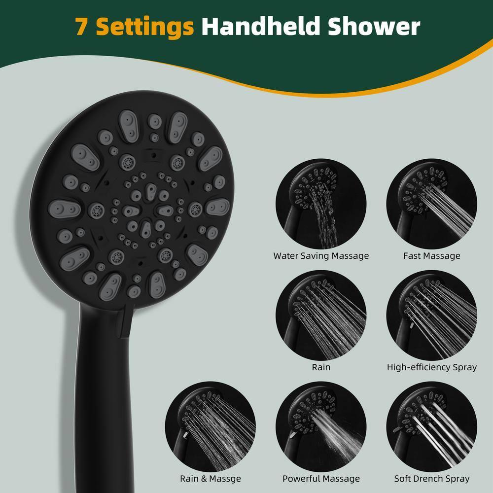 All Metal 12 Inch High-Pressure Rainfall Shower Head with Handheld Sprayer