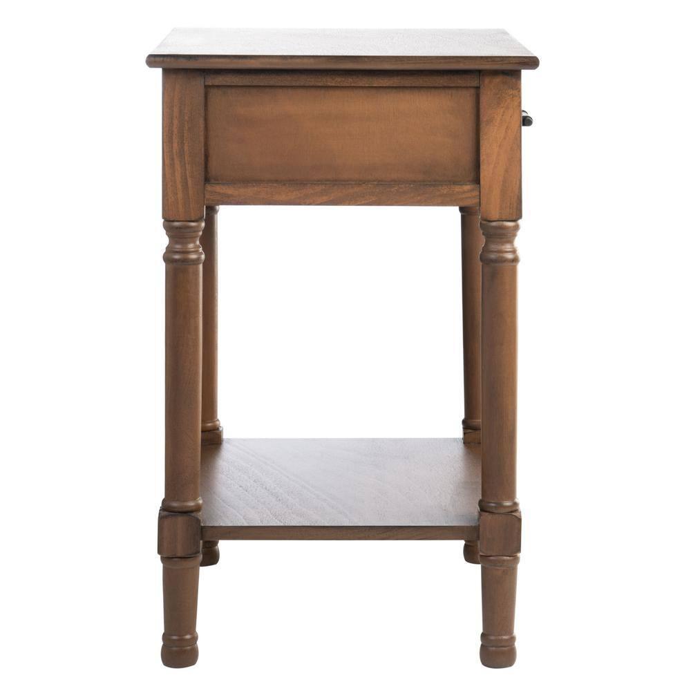 Peyton 1 Drawer Accent Table - Brown - Safavieh
