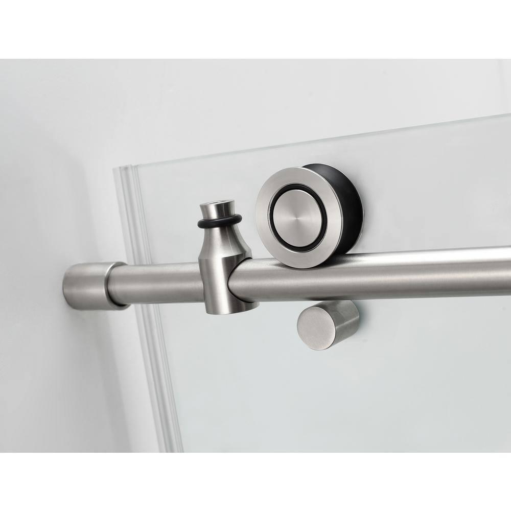 Coraline XL52" W x 80" H Single Sliding Frameless Shower Door