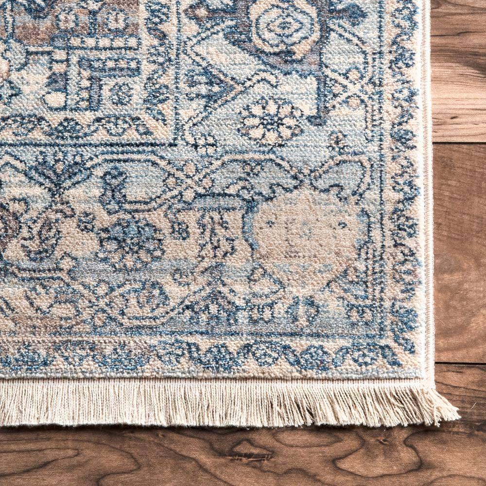 Nuloom Harriet Oriental/Persian 7x9 Indoor Area Rug for Living Room Bedroom Dining Room Kitchen, Light Blue/Multicolor