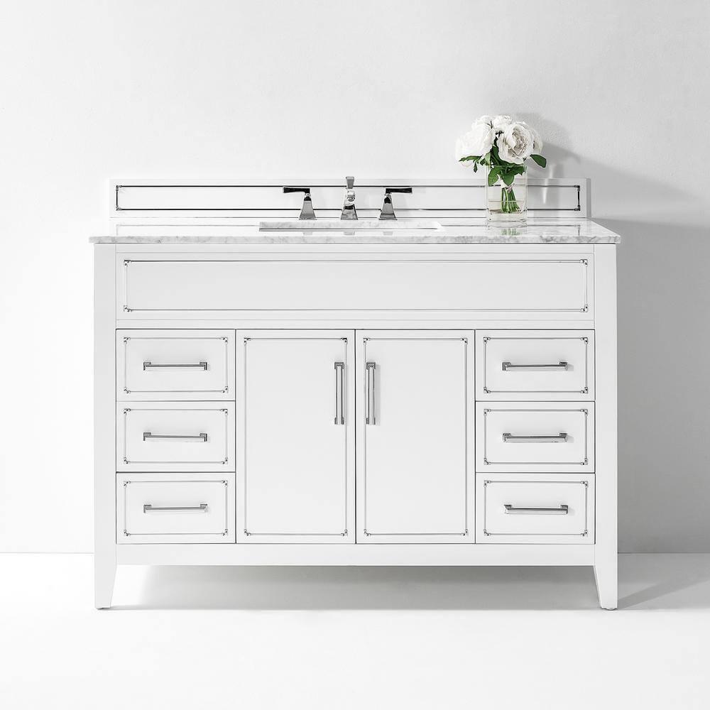 Aspen 48'' Single Bathroom Vanity with Marble Top