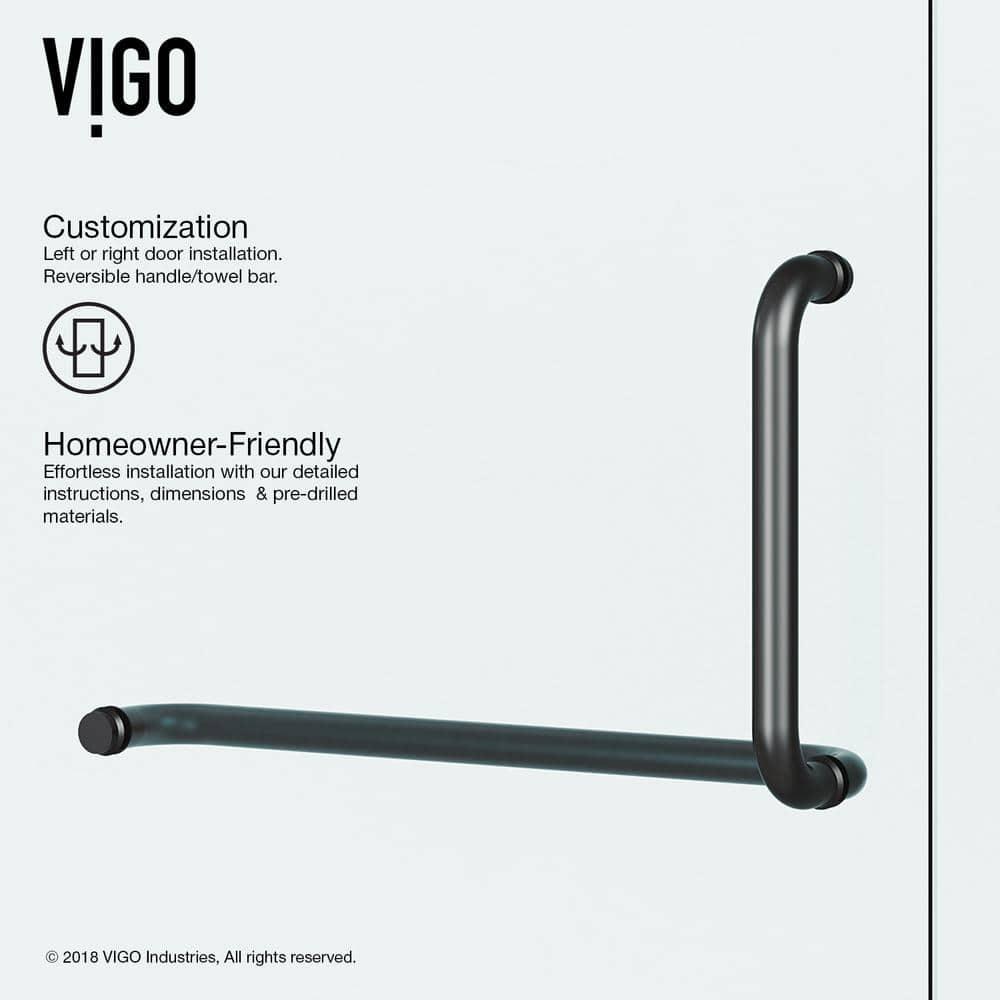 Pirouette 30-36" W x 72" H Pivot Frameless Shower Door with 3/8" Clear Glass