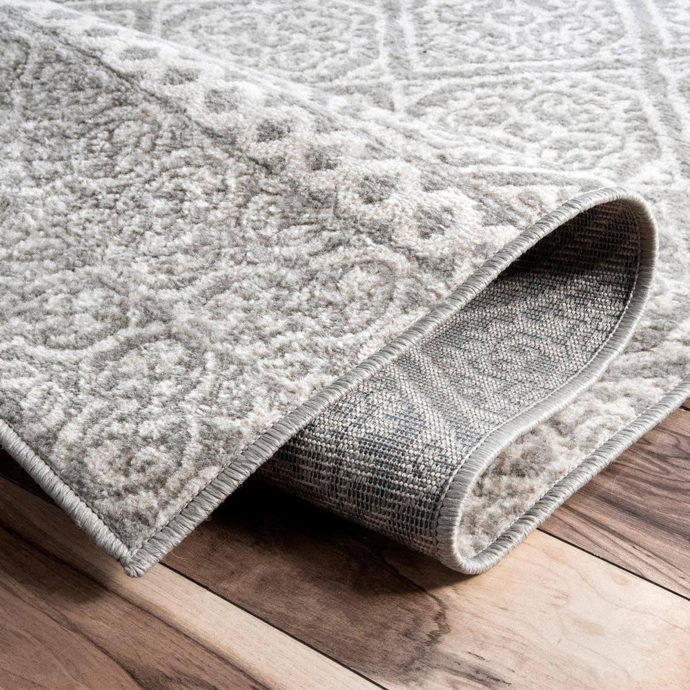 Nuloom Jeanette Geometric 2x3 Accent Indoor Area Rug for Living Room Bedroom Dining Room Entryway Kitchen, Grey/Ivory