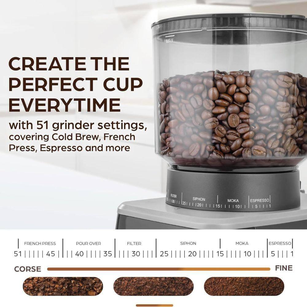 Zulay Kitchen Zulay Kitchen Adjustable Burr Coffee Grinder, Commercial Automatic Conical Coffee Bean Grinder
