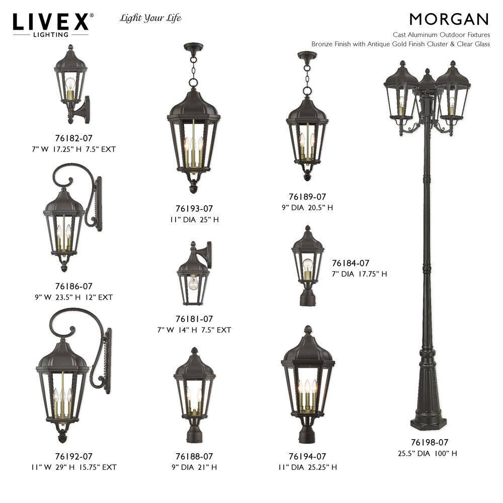 Livex Lighting Morgan 3 - Light Pendant in  Bronze