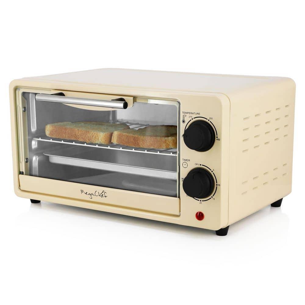 MegaChef 9L Electric Counter Top Toaster Oven in Cream