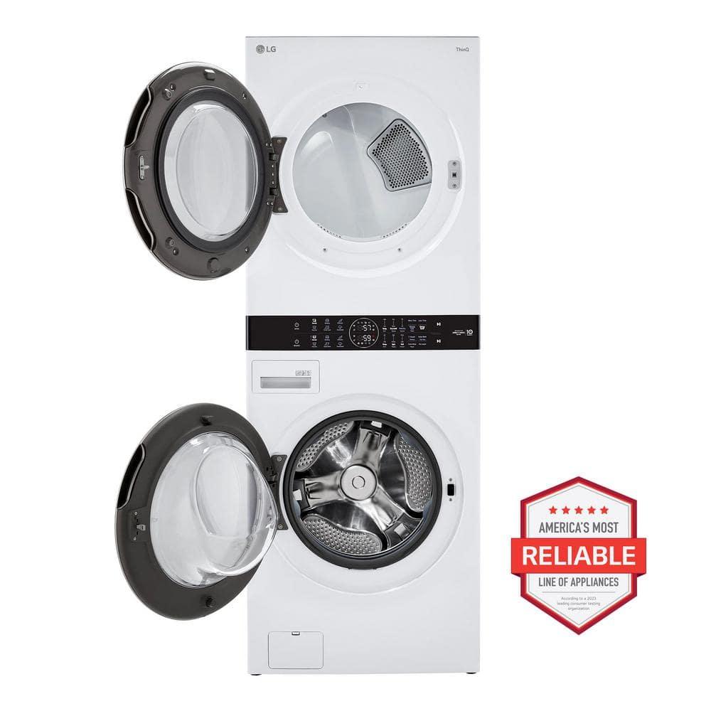 LG WKE100HWA 27 inch White WashTower™ with Center Control™ 4.5 cu. ft. Washer and 7.4 cu. ft. Electric Drye