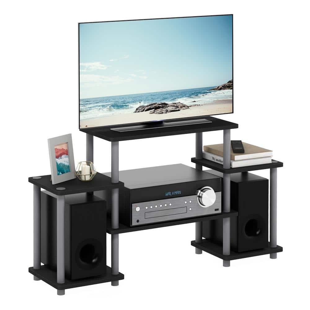 Furinno 11257 Turn - N - Tube No Tools Entertainment Center, Black