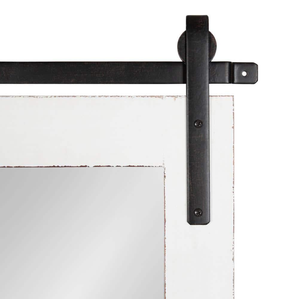 22" x 30" Cates Rectangle Wall Mirror White - Kate & Laurel All Things Decor: Farmhouse Style, No Assembly Required