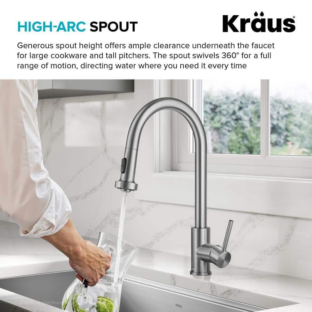 KRAUS Bolden 2-Function Single Handle Pull Down Kitchen Faucet