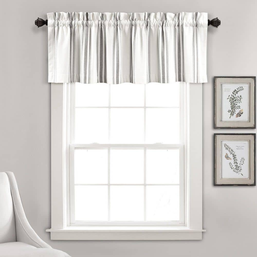 Lush Decor Striped Cotton Tailored Window Valance