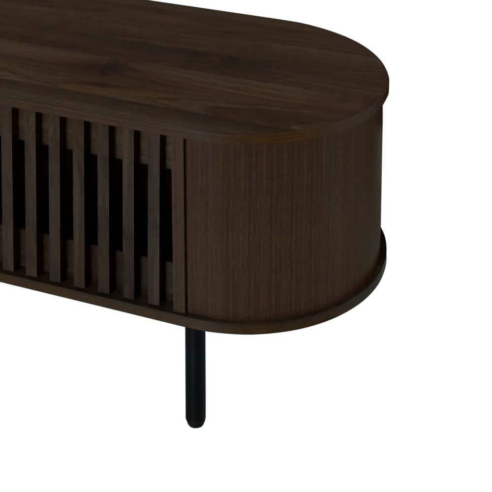 New Classic Furniture, Brax Walnut TV Stand, Brown