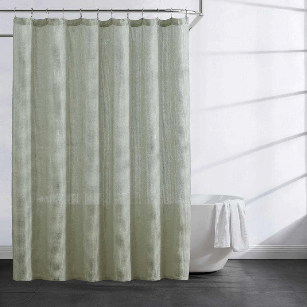 Kenneth Cole Kenneth Cole Solid Waffle Cotton Blend Shower Curtain
