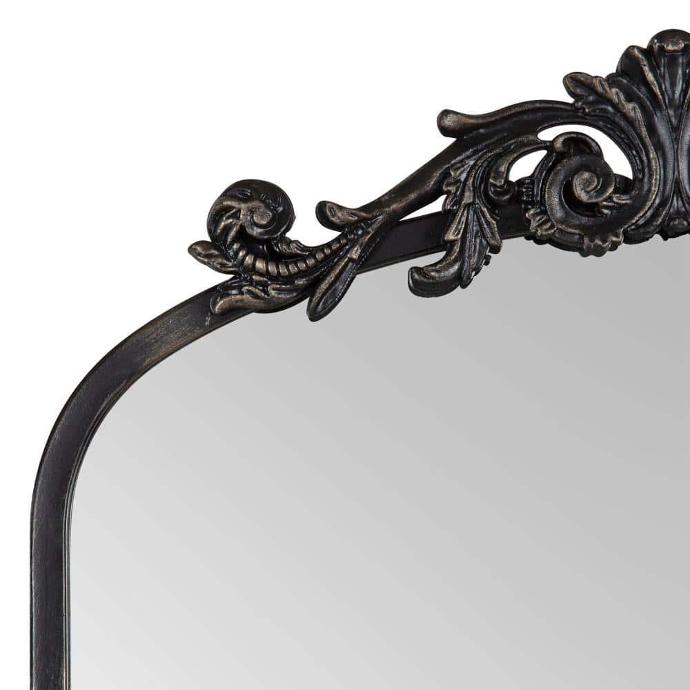 Kate and Laurel Arendahl Functional Mirror with Shelf - Black, 21x32