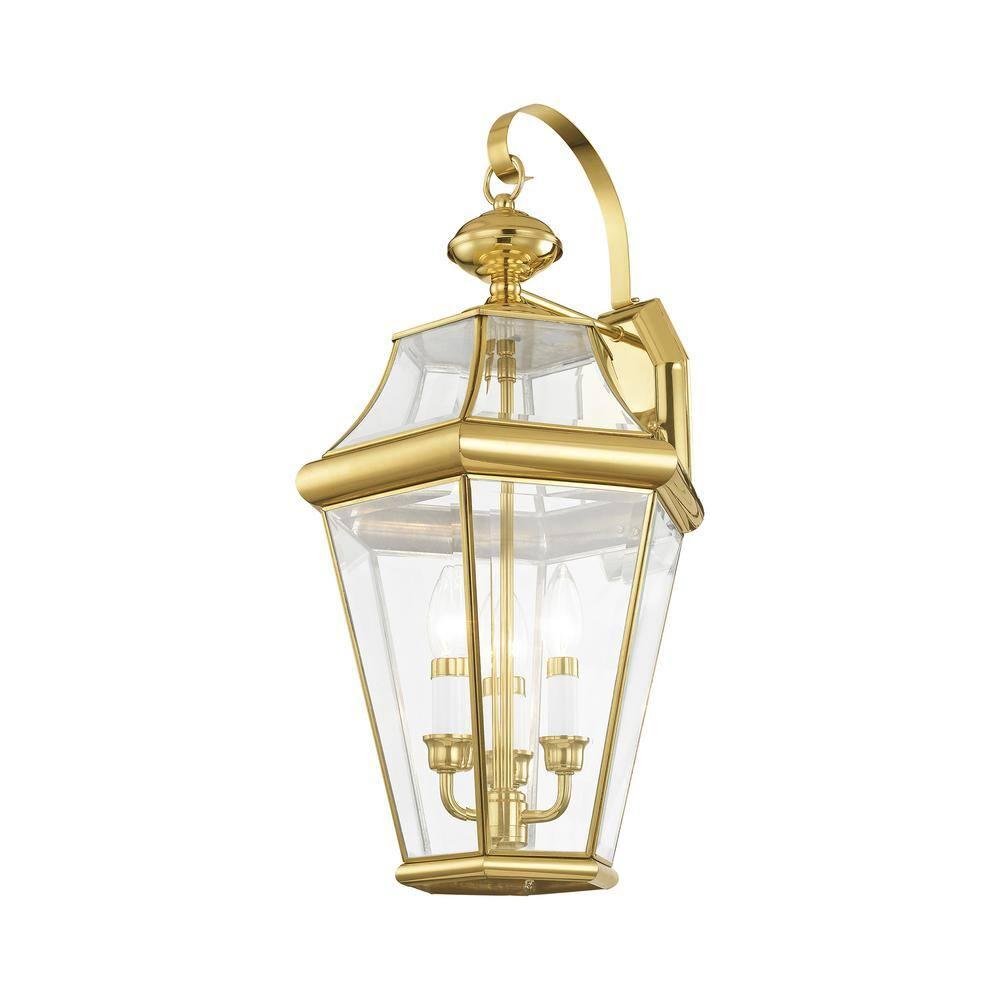 Livex Lighting Georgetown 3 - Light Wall Light in  Polished Brass