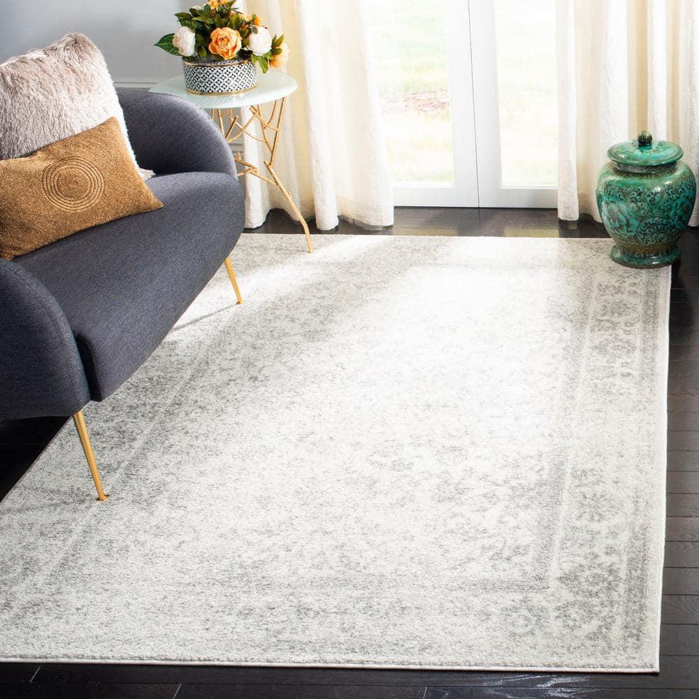 Adirondack ADR109 Machine Made Indoor Accent Rug - Ivory/Silver - 2'-6"x4' - Safavieh