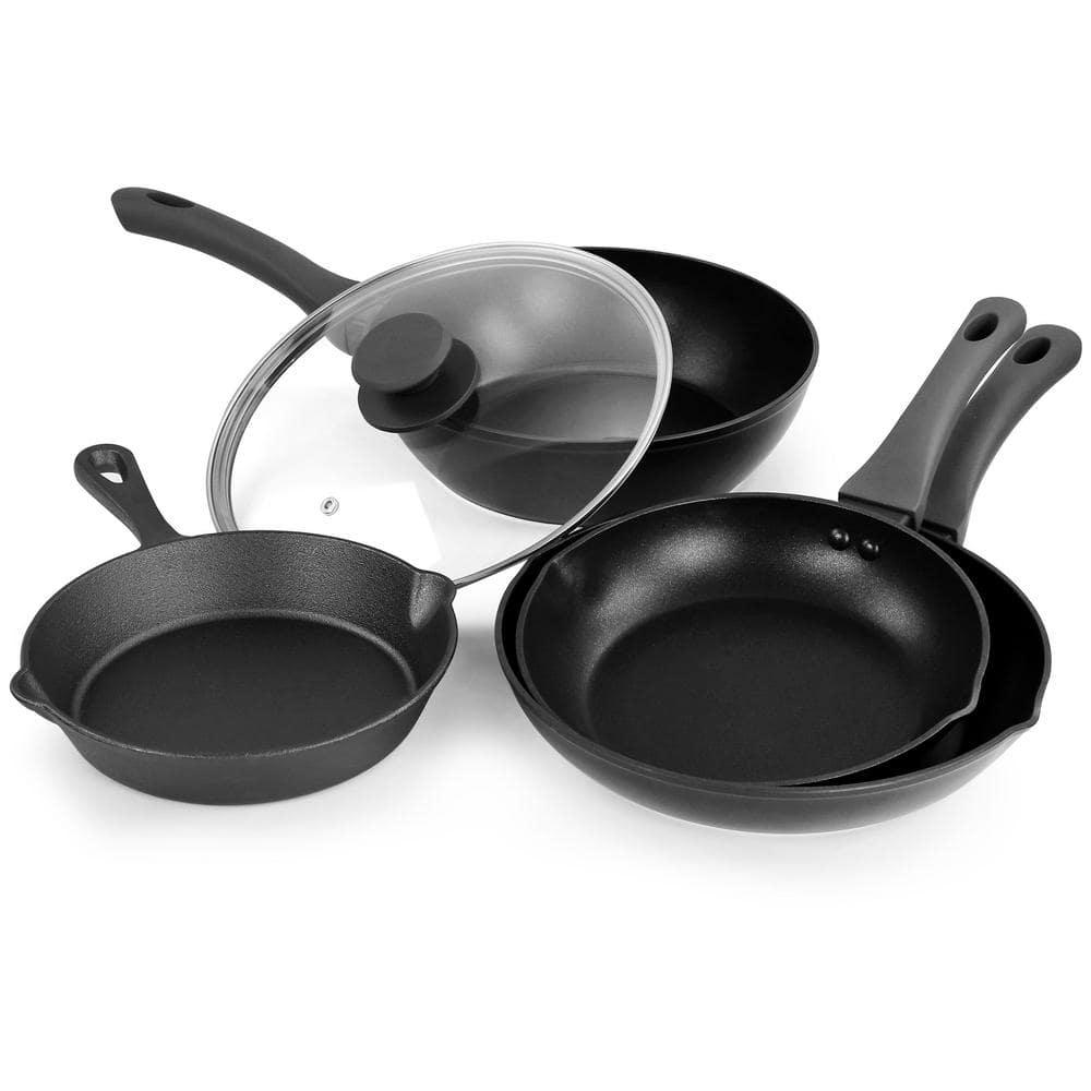 Gibson Elite Soho Lounge 15 Piece Non Stick Cookware Combo Set in Black