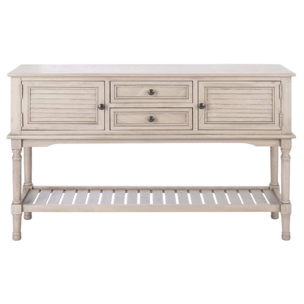 Tate 2 Drawer 2 Door Console Table - Greige - Safavieh