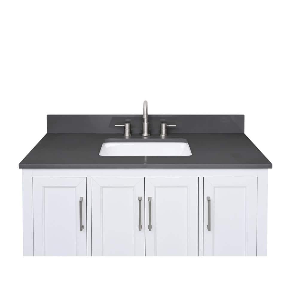 43'' Quartz Single Bathroom Vanity Top with Sink