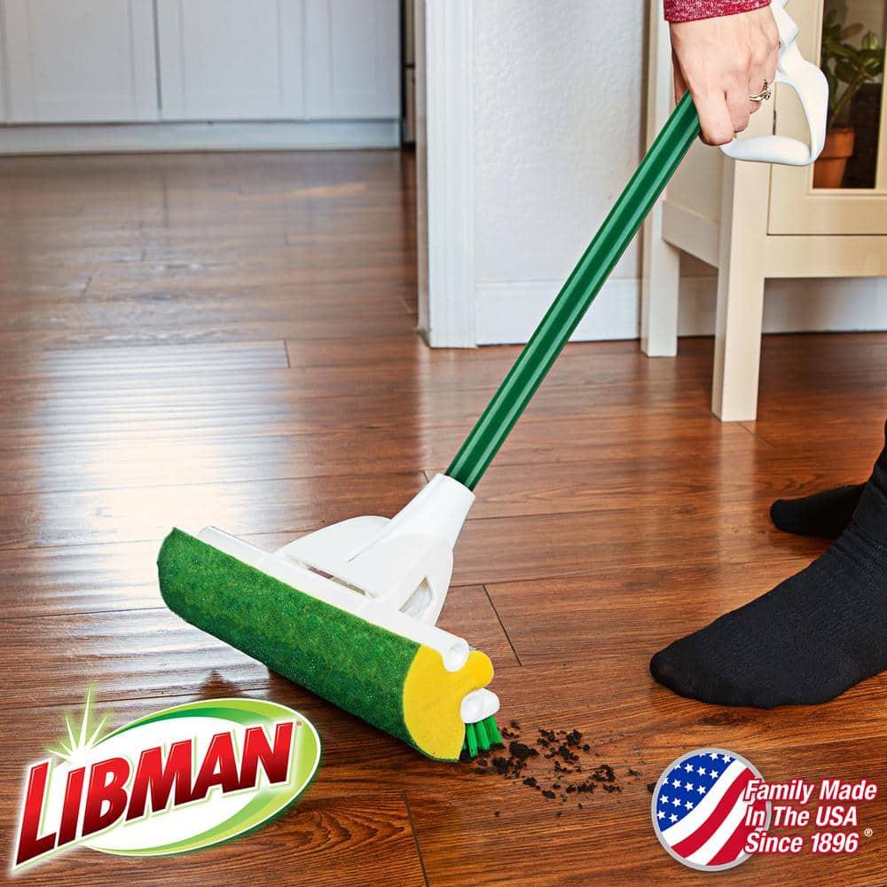 Libman Nitty Gritty Roller Sponge Mop with Scrub Brush